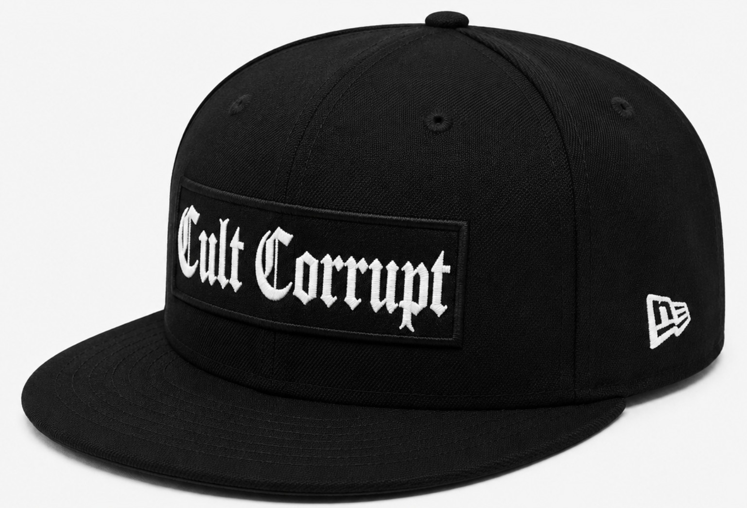 CULT CORRUPT™ Classic Logo Flat Brim Snapback Hat