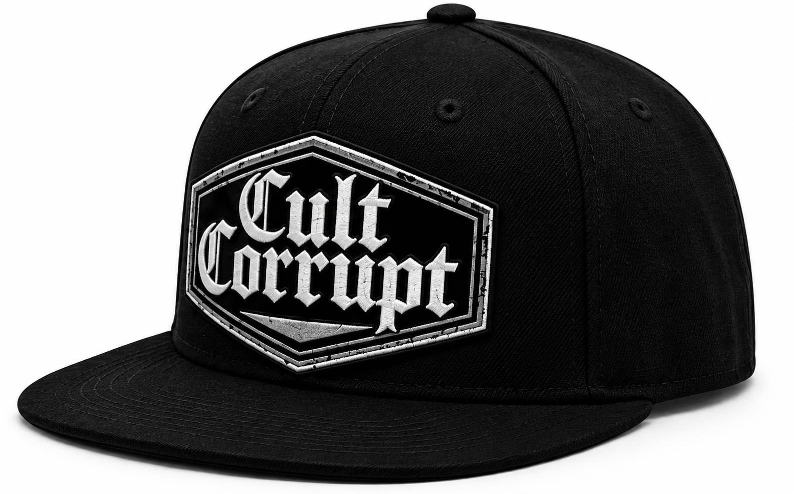 CULT CORRUPT™ Premium Embroidered Flat Brim Snapback Cap