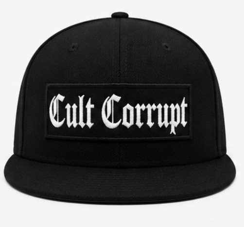 CULT CORRUPT™ Classic Logo Flat Brim Snapback Hat