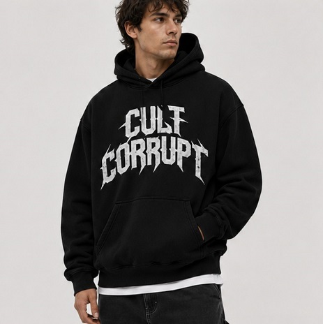 CULT CORRUPT™ Logo Heavyweight Streetwear Hoodie