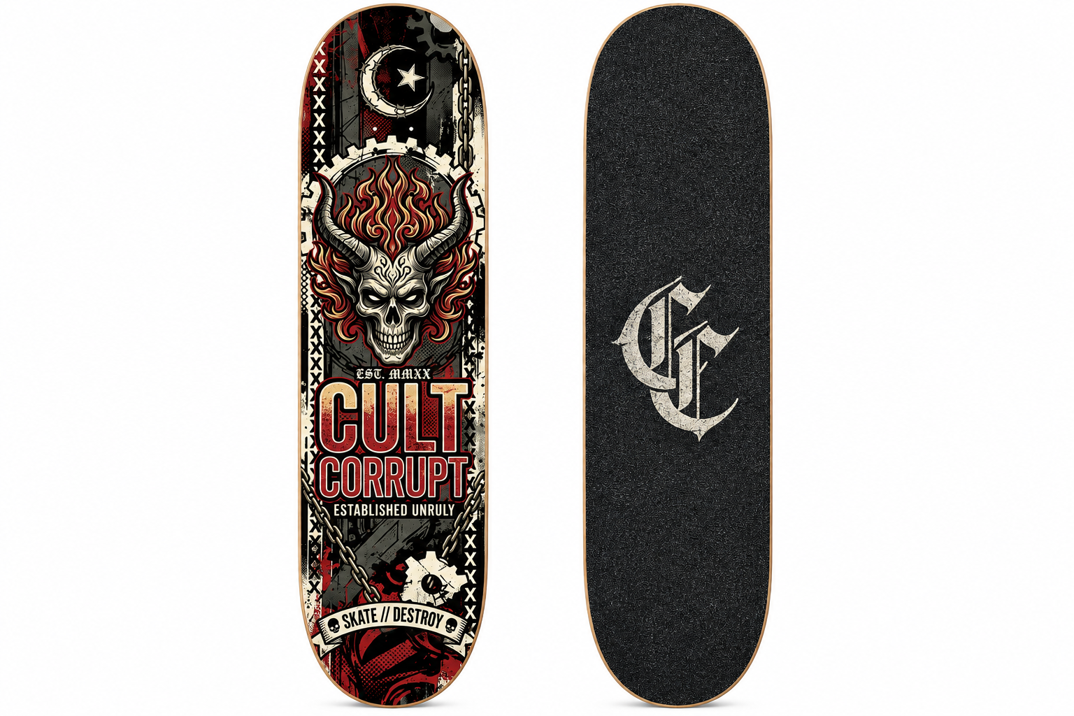 CULT CORRUPT™ Hellfire 8.25 Skateboard Deck