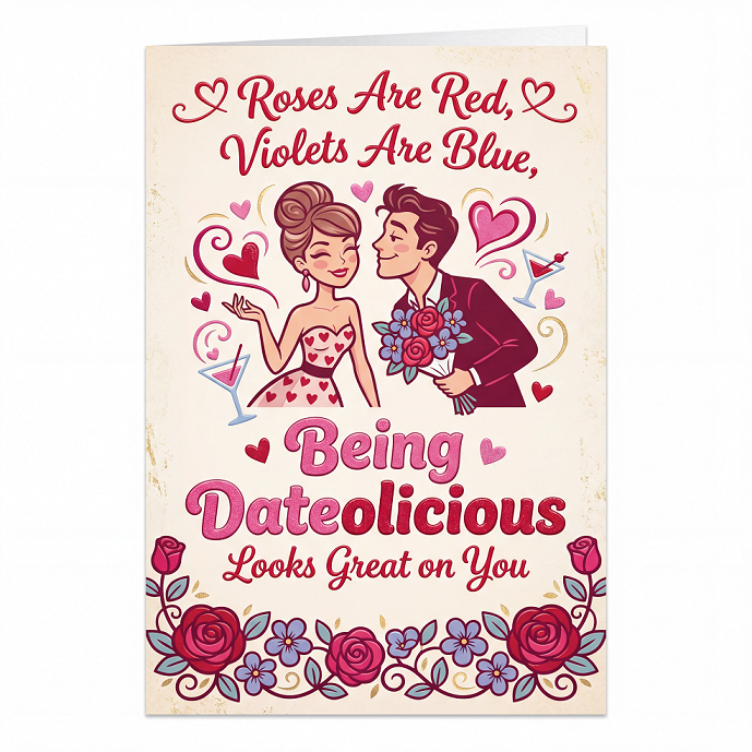 Roses Are Red... Being Dateolicious Greeting Card