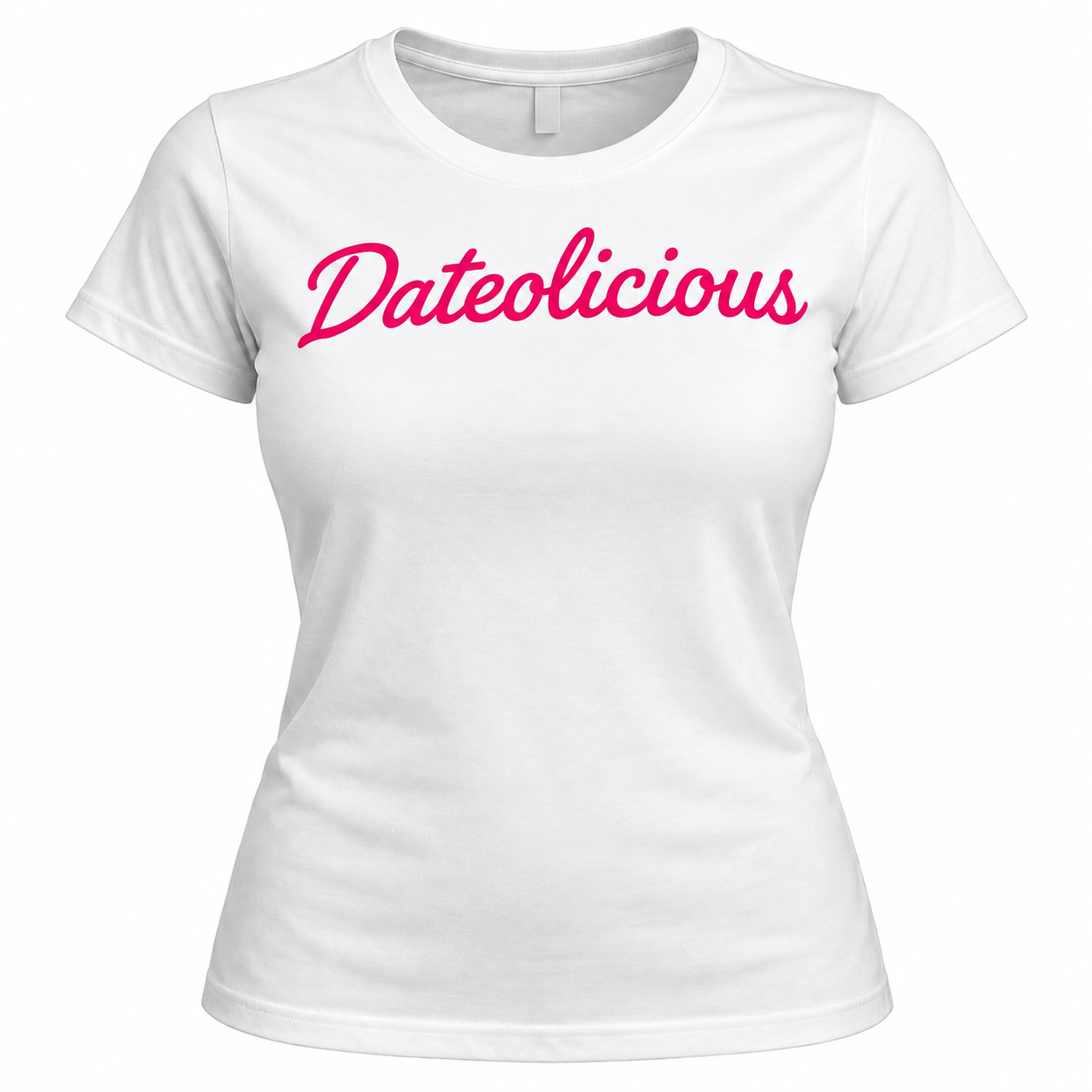 Dateolicious™ Classic Pink Script Women's Tee