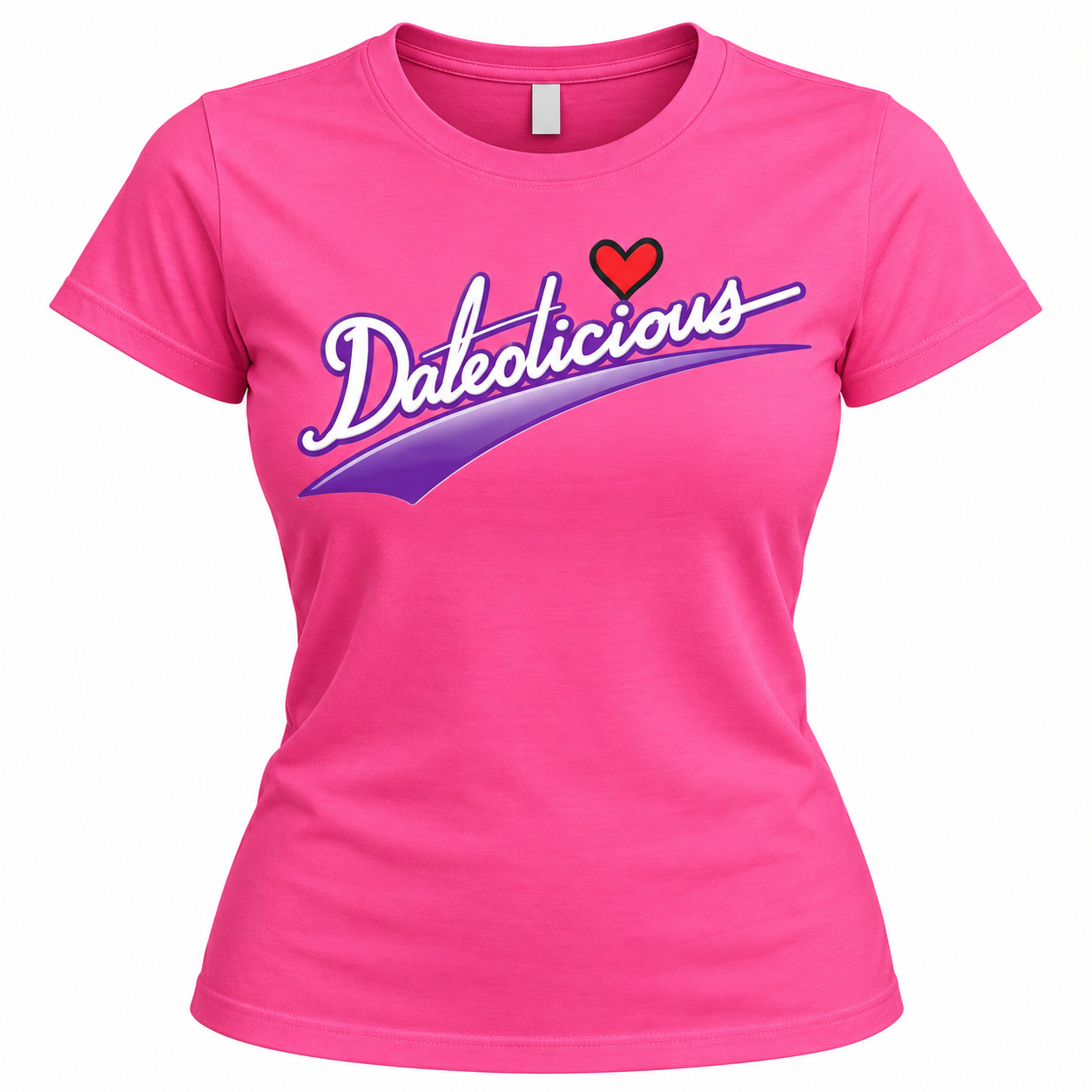 Dateolicious™ Pink Heart Signature Women's Tee