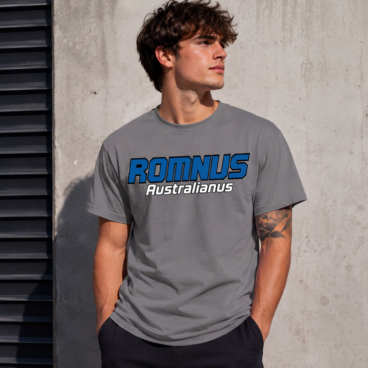 ROMNUS™ Australianus Logo T-Shirt | Premium Gray Streetwear