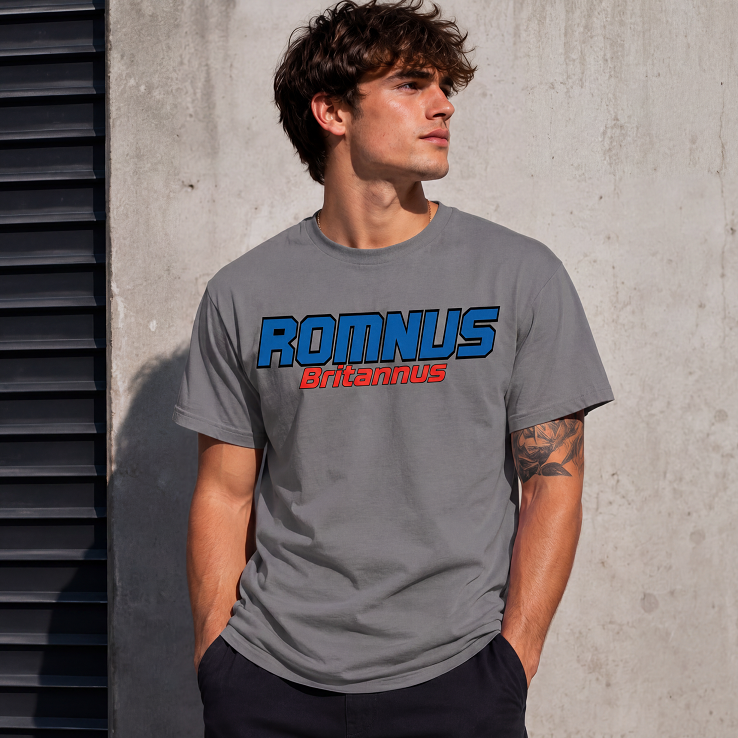 ROMNUS™ Britannus Logo T-Shirt | Premium Gray Streetwear
