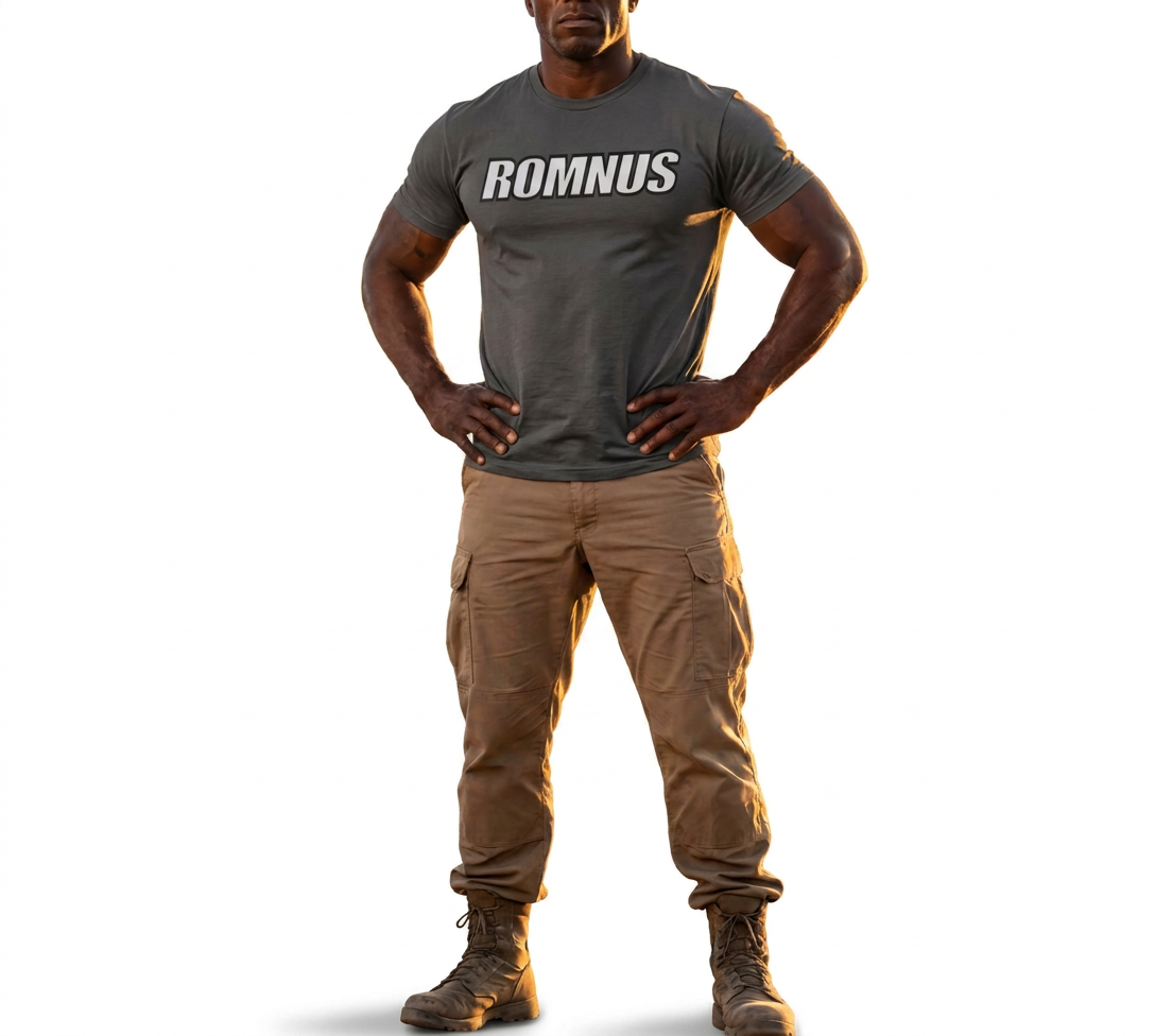 ROMNUS Gray Logo Tee