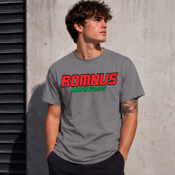 ROMNUS™ Mexicanus Logo T-Shirt | Premium Gray Streetwear