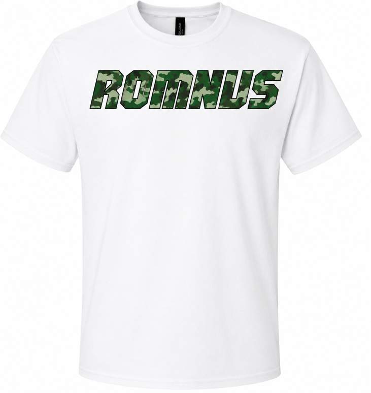 ROMNUS™ Camo Logo Graphic Streetwear T-Shirt for Men
