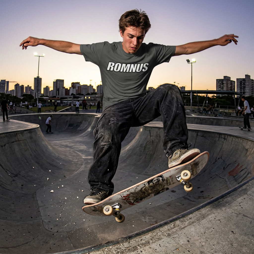 ROMNUS Gray Logo Tee